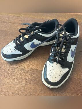 Nike Dunk Low GS Black White Racer Blue Sneakers Youth 5Y